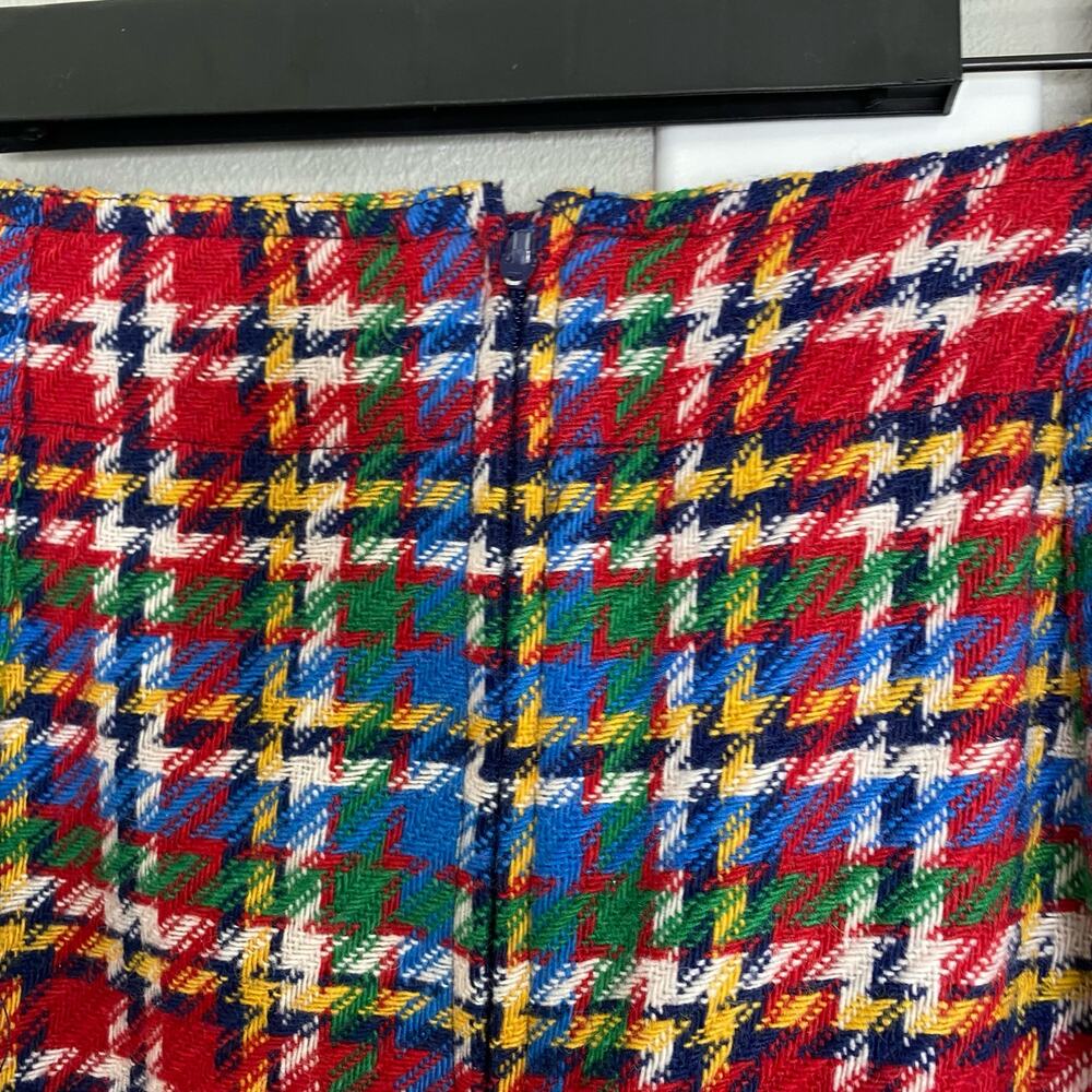 LizWear Multicolor Plaid Wool Blend Short Pencil Skirt 10 - Picture 4 of 5